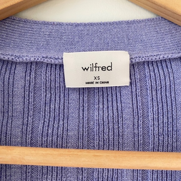 Aritzia Wilfred Plunge Cardigan in PALE VIOLET - Picture 9 of 9
